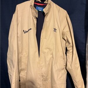 Adidas x Vespa Men's Beige Bomber Jacket